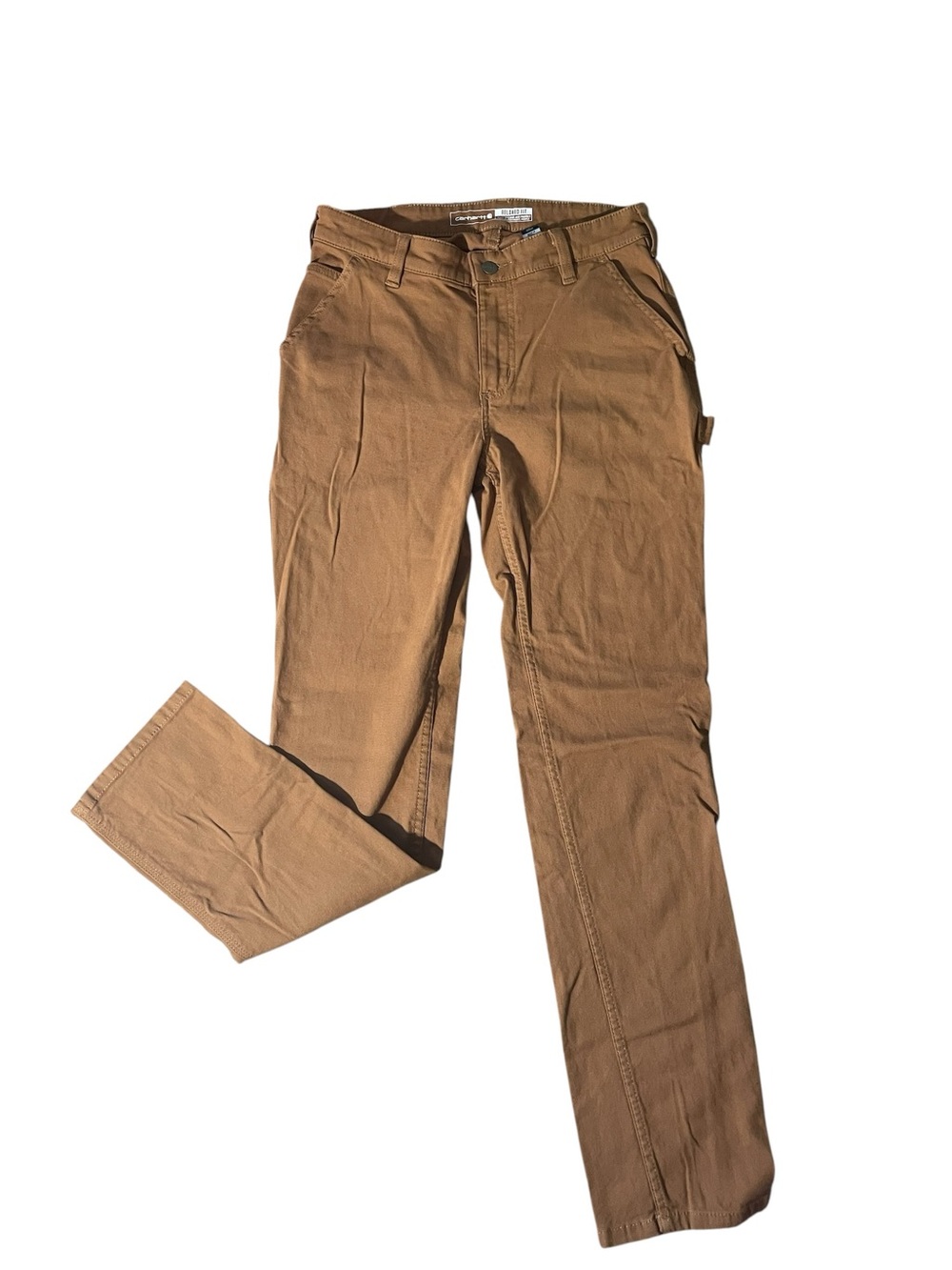 C38- Women’s Small Carhartt Tan Straight-Leg Work Chinos